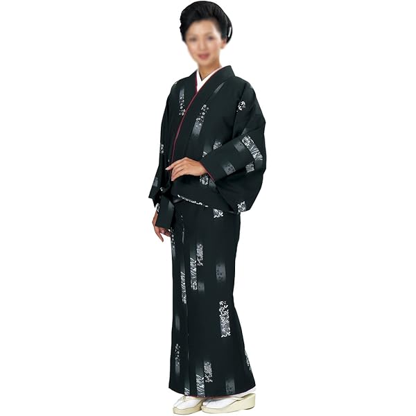 Amazon.co.jp: [日本の踊り] 二部式きもの小紋 【袷せ仕立】紺